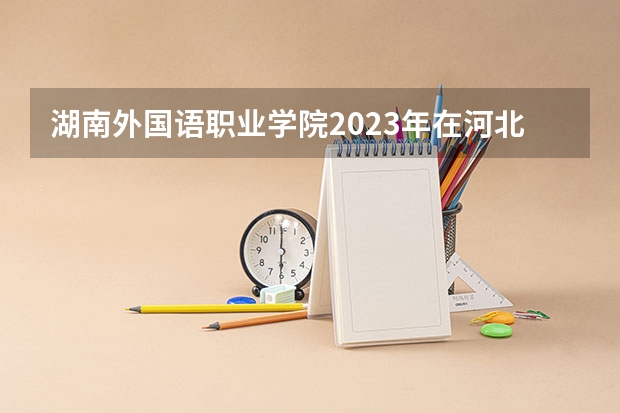 湖南外国语职业学院2023年在河北高考招生多少人