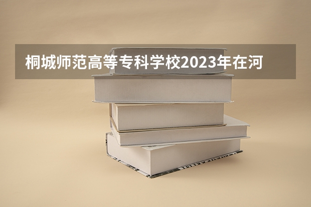 桐城师范高等专科学校2023年在河北高考招生多少人