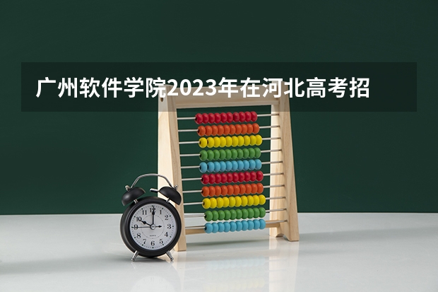 广州软件学院2023年在河北高考招生多少人