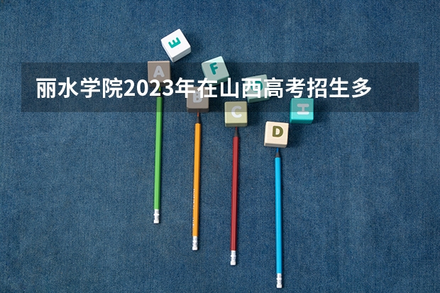 丽水学院2023年在山西高考招生多少人