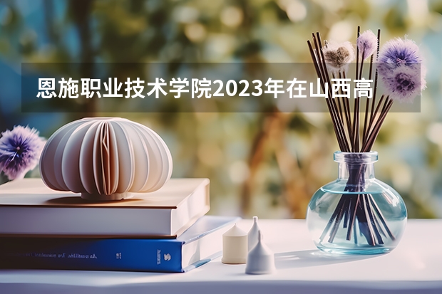 恩施职业技术学院2023年在山西高考招生多少人