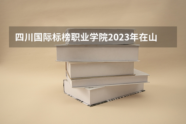 四川国际标榜职业学院2023年在山西高考招生多少人