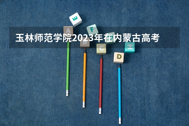 玉林师范学院2023年在内蒙古高考招生多少人