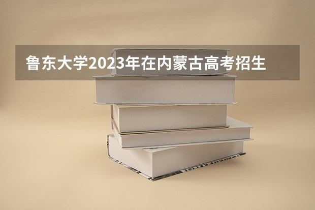 鲁东大学2023年在内蒙古高考招生多少人