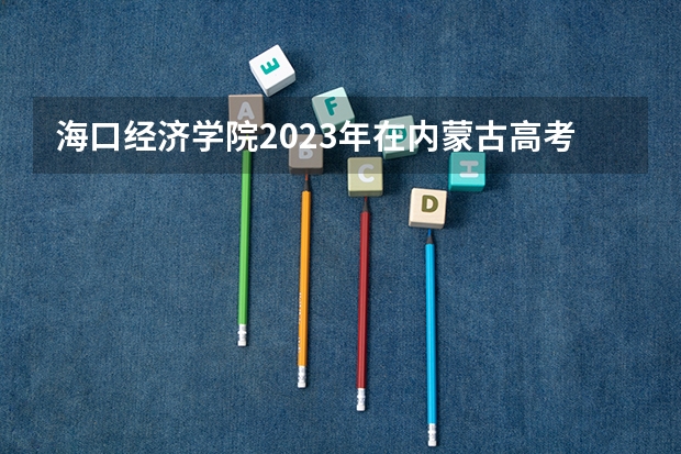 海口经济学院2023年在内蒙古高考招生多少人