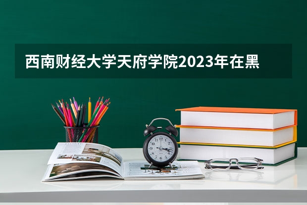 西南财经大学天府学院2023年在黑龙江高考招生多少人