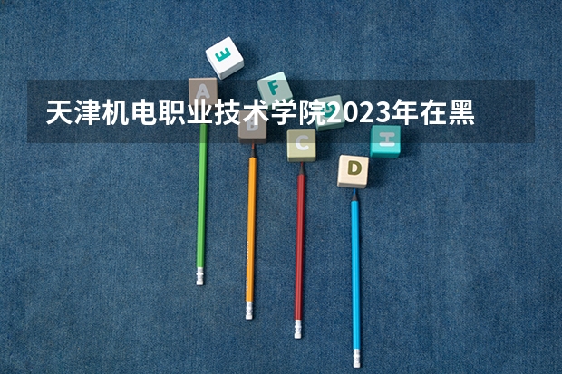 天津机电职业技术学院2023年在黑龙江高考招生多少人
