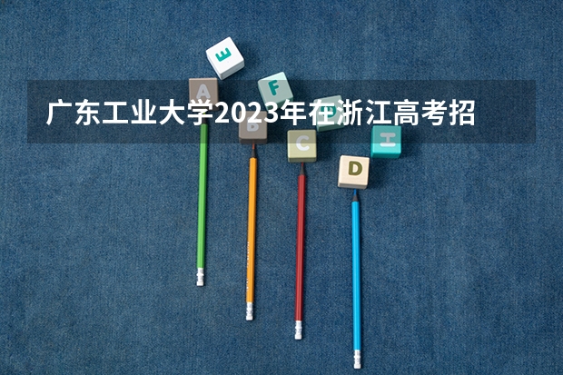 广东工业大学2023年在浙江高考招生多少人