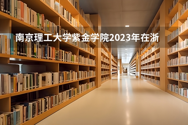 南京理工大学紫金学院2023年在浙江高考招生多少人