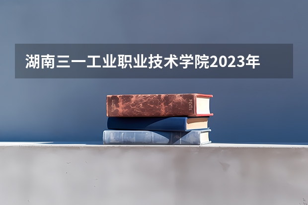 湖南三一工业职业技术学院2023年在安徽高考招生多少人