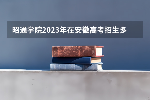 昭通学院2023年在安徽高考招生多少人