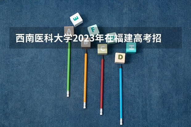 西南医科大学2023年在福建高考招生多少人