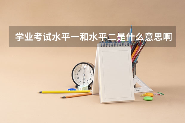 学业考试水平一和水平二是什么意思啊？