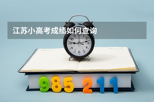 江苏小高考成绩如何查询