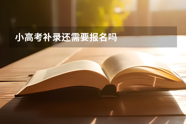 小高考补录还需要报名吗