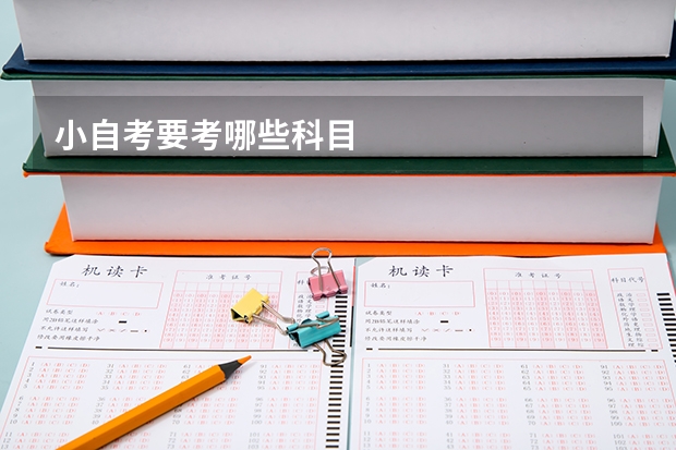 小自考要考哪些科目