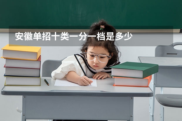 安徽单招十类一分一档是多少