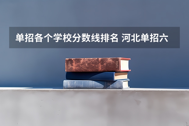 单招各个学校分数线排名 河北单招六类学校分数线