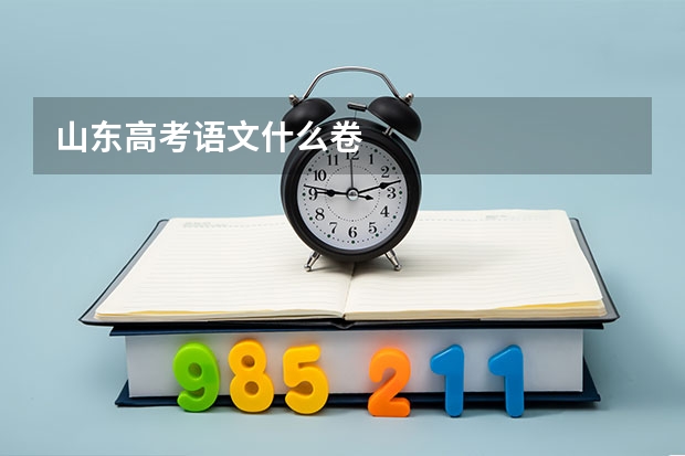 山东高考语文什么卷