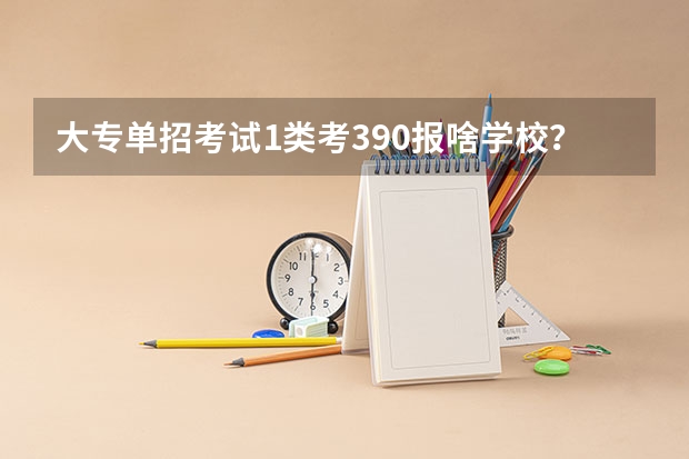 大专单招考试1类考390报啥学校？（安徽大专排名单招分数）