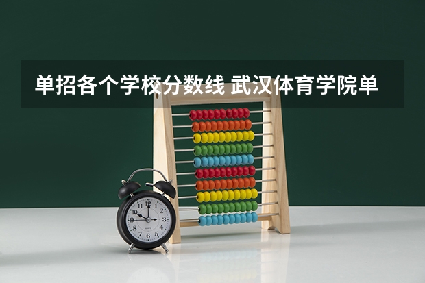 单招各个学校分数线 武汉体育学院单招2023招生分数线