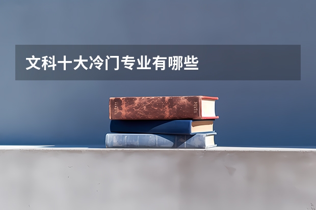 文科十大冷门专业有哪些