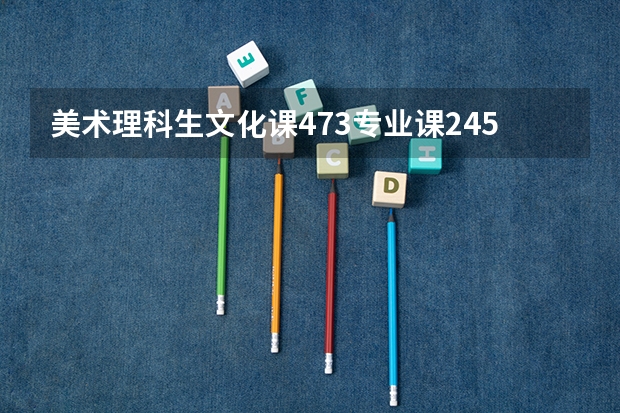 美术理科生文化课473专业课245在河南是什么水平