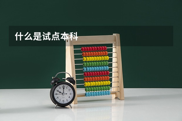 什么是试点本科