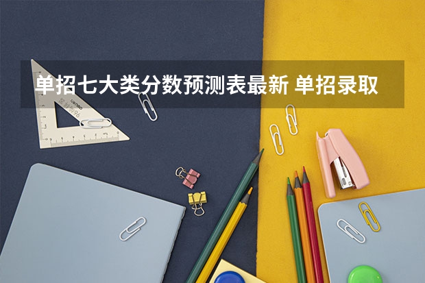 单招七大类分数预测表最新 单招录取分数线