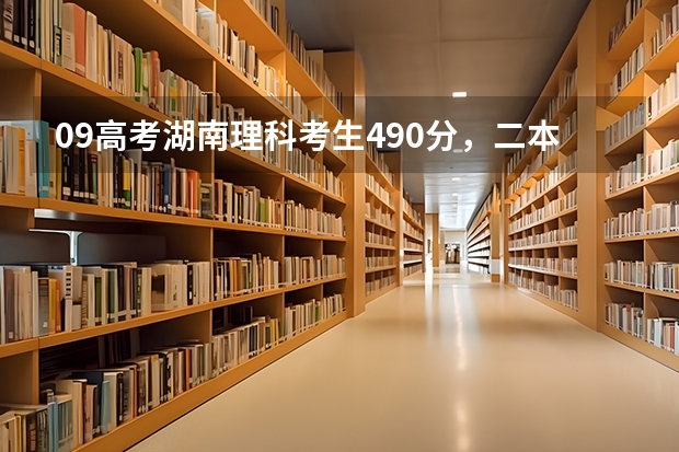 09高考湖南理科考生490分，二本分数线471，该怎么填报志愿？