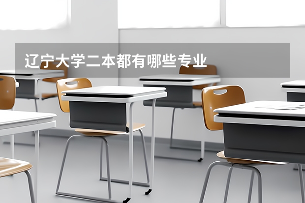 辽宁大学二本都有哪些专业