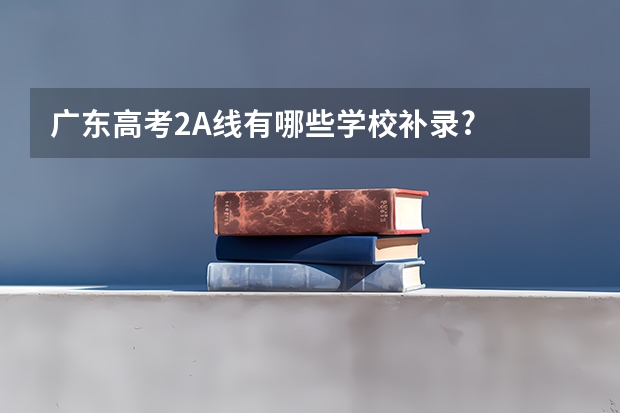 广东高考2A线有哪些学校补录?