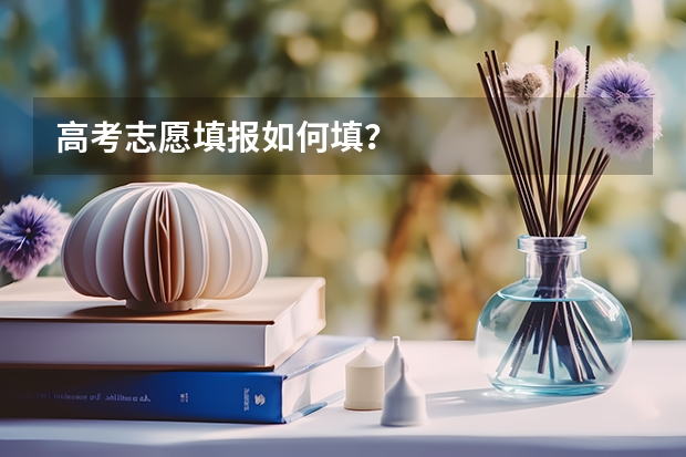 高考志愿填报如何填？