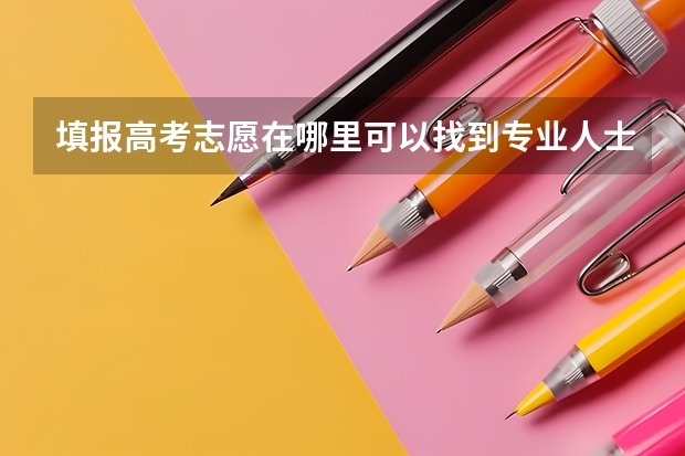 填报高考志愿在哪里可以找到专业人士帮忙？