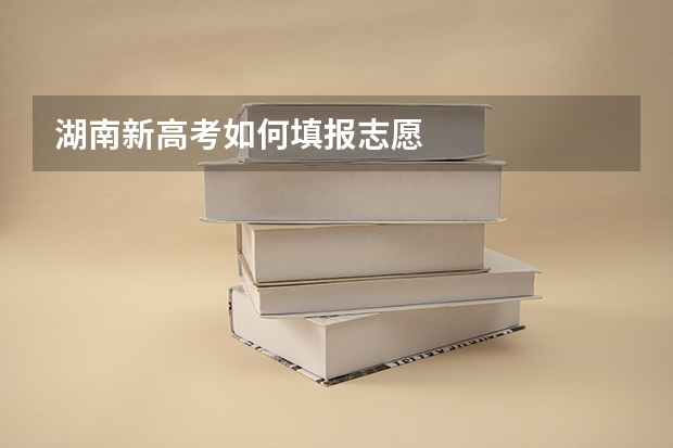 湖南新高考如何填报志愿