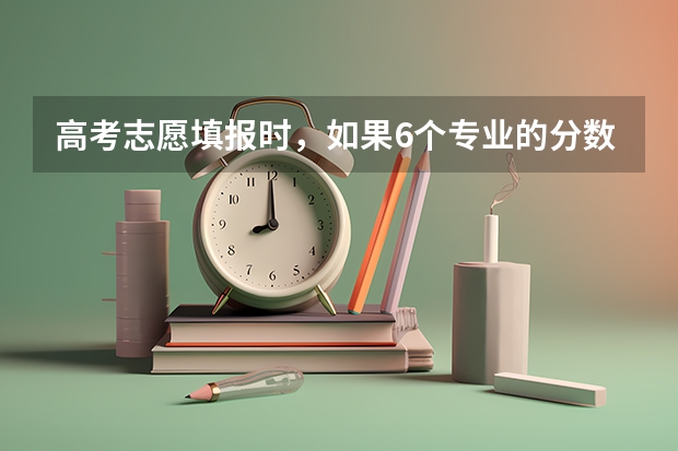 高考志愿填报时，如果6个专业的分数线都够，（不服从调剂）院校是如何录取的？