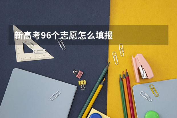 新高考96个志愿怎么填报