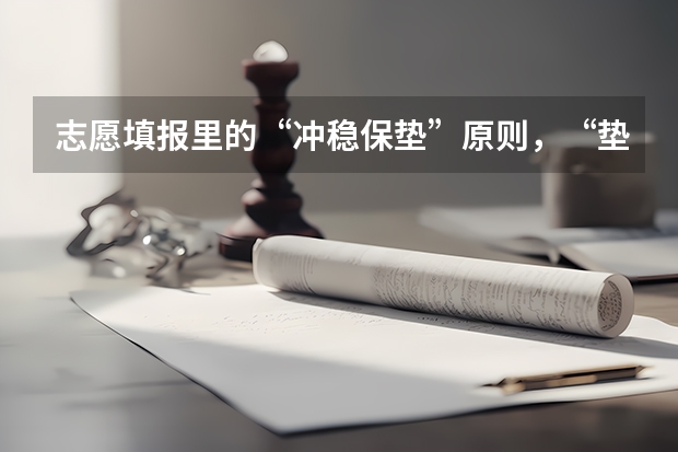 志愿填报里的“冲稳保垫”原则，“垫”应该选择一个录取名次比我自己的高考名次低多少的院校？