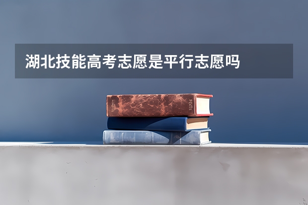 湖北技能高考志愿是平行志愿吗