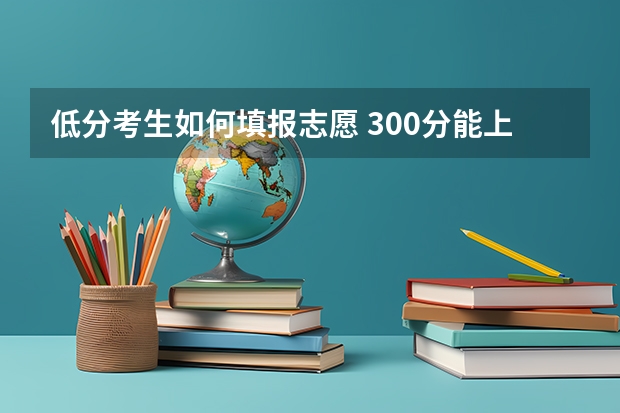 低分考生如何填报志愿 300分能上哪些大学