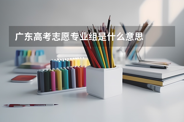 广东高考志愿专业组是什么意思