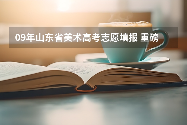 09年山东省美术高考志愿填报 重磅!各省艺考平行志愿录取规则(上)