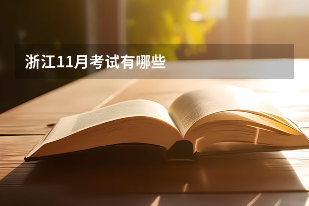 浙江11月考试有哪些