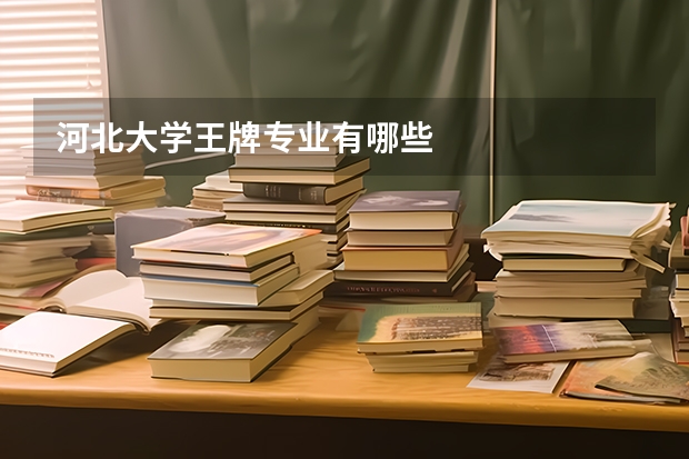 河北大学王牌专业有哪些