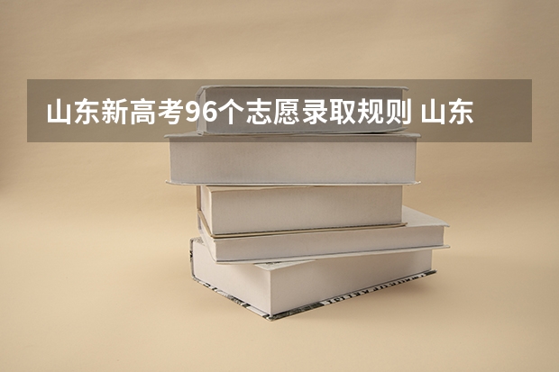 山东新高考96个志愿录取规则 山东96个平行志愿录取规则 山东美术生高考填报志愿指南