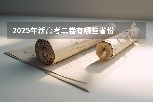 2025年新高考二卷有哪些省份