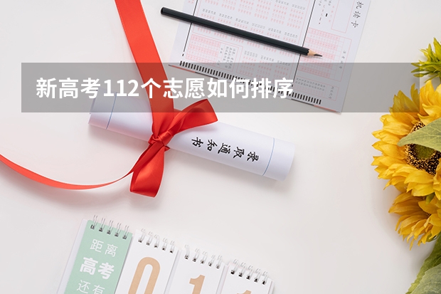 新高考112个志愿如何排序