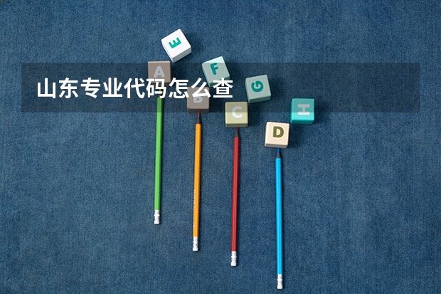 山东专业代码怎么查