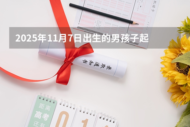 2025年11月7日出生的男孩子起什么名字
