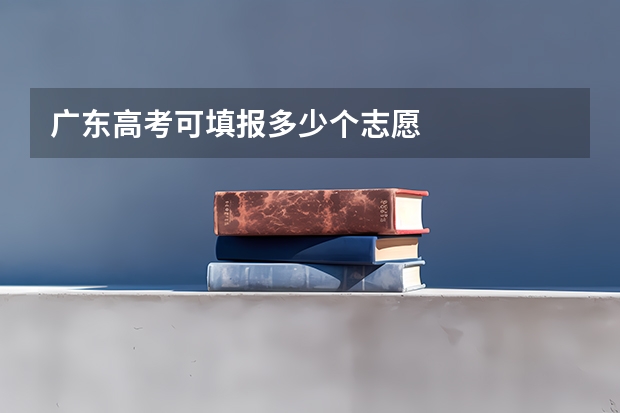 广东高考可填报多少个志愿